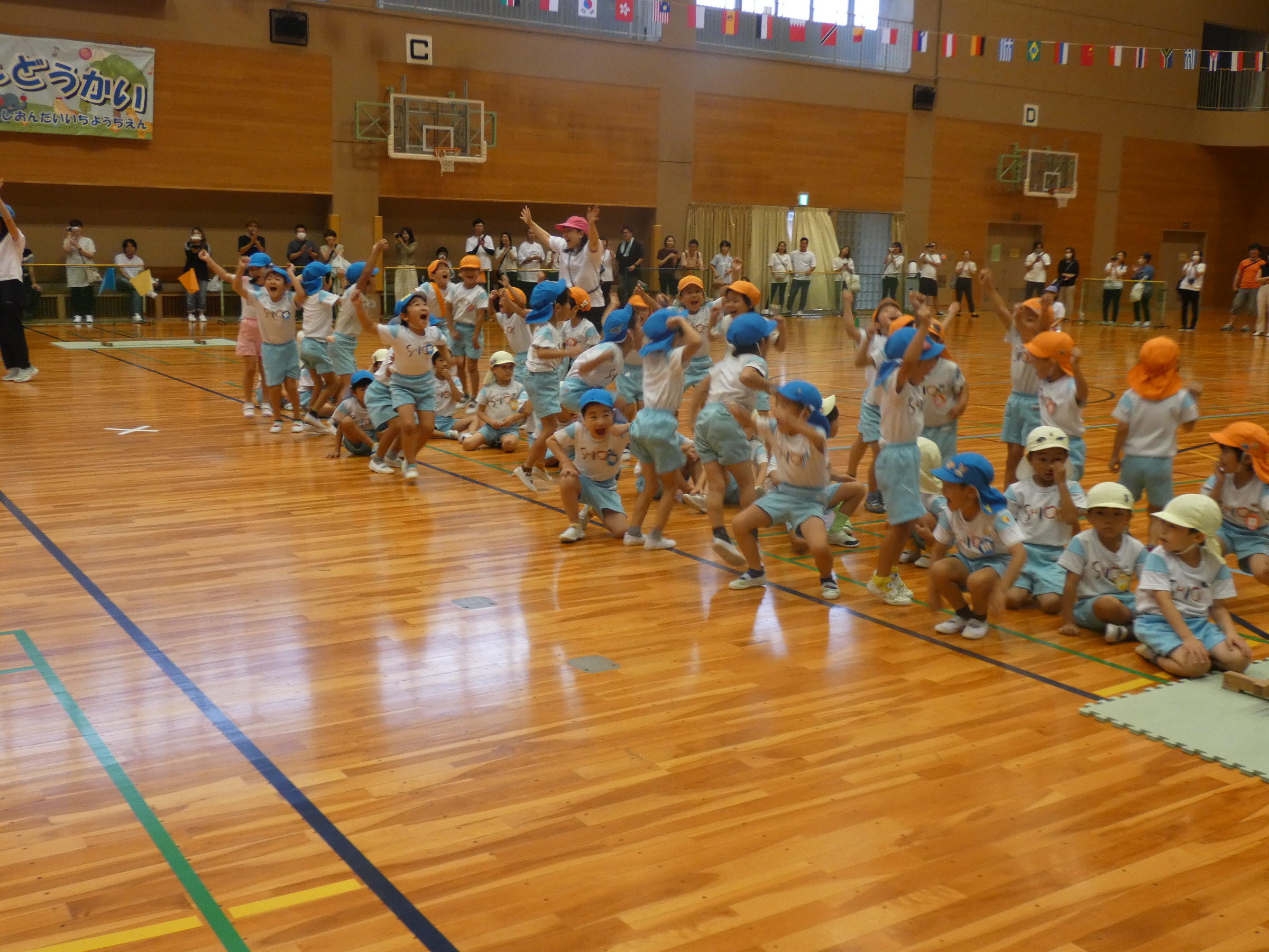 同着1位は、すずらん組ときく組。ゆり組さんはおしかった！